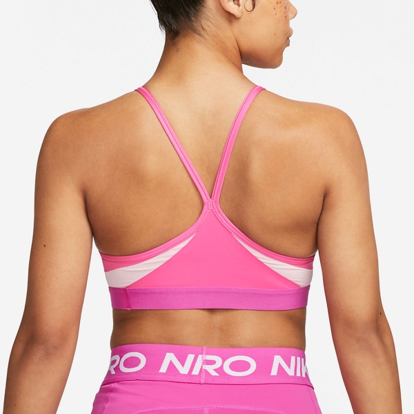 Nike Indy Logo Womens Padel Sports Bra - Pinksicle